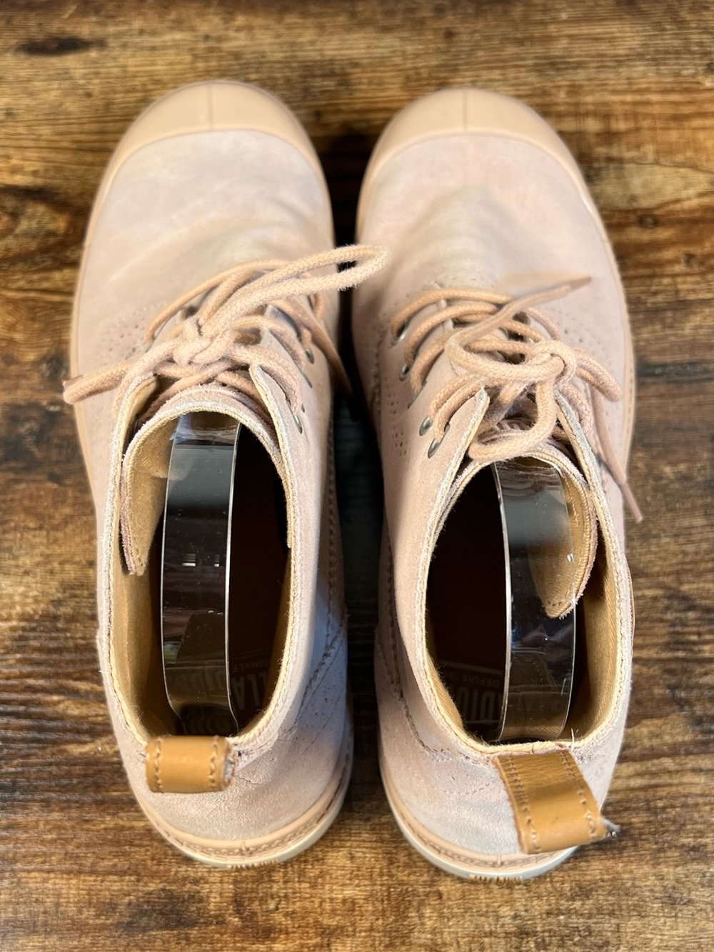 Palladium Boots Pampa London Pink Suede Chunky Rubber Toe Lace Up Women's 9.5 - Picture 6 of 13